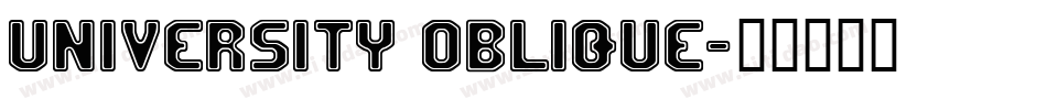 University Oblique字体转换